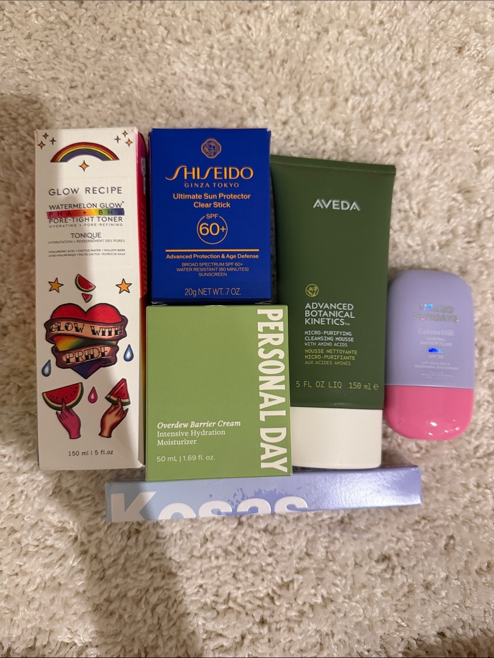 Brand New Luxury Skincare Bundle (Shiseido, Aveda, Kosas, Glow Recipe)